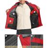 imageMAGCOMSEN Mens Hooded Windproof Water Resistant Rain Jacket Windbreaker 5 Pockets for HikingFishingTravelRed Grey