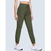 imageMAGCOMSEN Womens Hiking Pants Lightweight Quick Dry Water Resistant Joggers with Pockets Athletic Travel OutdoorArmy Green