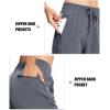 imageMAGCOMSEN Womens Hiking Pants Lightweight Quick Dry Water Resistant Joggers with Pockets Athletic Travel OutdoorDark Grey