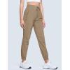 imageMAGCOMSEN Womens Hiking Pants Lightweight Quick Dry Water Resistant Joggers with Pockets Athletic Travel OutdoorKhaki
