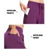 imageMAGCOMSEN Womens Hiking Pants Lightweight Quick Dry Water Resistant Joggers with Pockets Athletic Travel OutdoorPurple Red