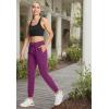 imageMAGCOMSEN Womens Hiking Pants Lightweight Quick Dry Water Resistant Joggers with Pockets Athletic Travel OutdoorPurple Red