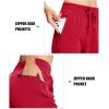 imageMAGCOMSEN Womens Hiking Pants Lightweight Quick Dry Water Resistant Joggers with Pockets Athletic Travel OutdoorRose Red
