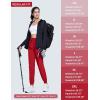 imageMAGCOMSEN Womens Hiking Pants Lightweight Quick Dry Water Resistant Joggers with Pockets Athletic Travel OutdoorRose Red