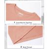 imageMAGCOMSEN Womens LongSleeve CrewNeck Cotton TShirt ClassicFit Shirt Soft Breathable Casual Tee Basic TopsApricot