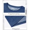 imageMAGCOMSEN Womens LongSleeve CrewNeck Cotton TShirt ClassicFit Shirt Soft Breathable Casual Tee Basic TopsDark Bluegray