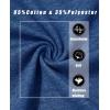 imageMAGCOMSEN Womens LongSleeve CrewNeck Cotton TShirt ClassicFit Shirt Soft Breathable Casual Tee Basic TopsDark Bluegray