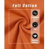 imageMAGCOMSEN Womens LongSleeve CrewNeck Cotton TShirt ClassicFit Shirt Soft Breathable Casual Tee Basic TopsDeep Orange