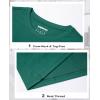 imageMAGCOMSEN Womens LongSleeve CrewNeck Cotton TShirt ClassicFit Shirt Soft Breathable Casual Tee Basic TopsEmerald Green