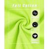 imageMAGCOMSEN Womens LongSleeve CrewNeck Cotton TShirt ClassicFit Shirt Soft Breathable Casual Tee Basic TopsFluorescent Green