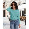 imageMAGCOMSEN Womens LongSleeve CrewNeck Cotton TShirt ClassicFit Shirt Soft Breathable Casual Tee Basic TopsGray Green