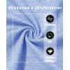 imageMAGCOMSEN Womens LongSleeve CrewNeck Cotton TShirt ClassicFit Shirt Soft Breathable Casual Tee Basic TopsLight Bluegray