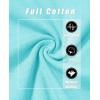 imageMAGCOMSEN Womens LongSleeve CrewNeck Cotton TShirt ClassicFit Shirt Soft Breathable Casual Tee Basic TopsLight Lakeblue