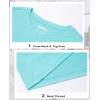 imageMAGCOMSEN Womens LongSleeve CrewNeck Cotton TShirt ClassicFit Shirt Soft Breathable Casual Tee Basic TopsLight Lakeblue