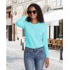imageMAGCOMSEN Womens LongSleeve CrewNeck Cotton TShirt ClassicFit Shirt Soft Breathable Casual Tee Basic TopsLight Lakeblue