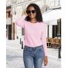 imageMAGCOMSEN Womens LongSleeve CrewNeck Cotton TShirt ClassicFit Shirt Soft Breathable Casual Tee Basic TopsLight Pink
