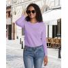 imageMAGCOMSEN Womens LongSleeve CrewNeck Cotton TShirt ClassicFit Shirt Soft Breathable Casual Tee Basic TopsLight Purple