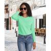 imageMAGCOMSEN Womens LongSleeve CrewNeck Cotton TShirt ClassicFit Shirt Soft Breathable Casual Tee Basic TopsMint Green