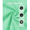 imageMAGCOMSEN Womens LongSleeve CrewNeck Cotton TShirt ClassicFit Shirt Soft Breathable Casual Tee Basic TopsMint Green