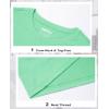imageMAGCOMSEN Womens LongSleeve CrewNeck Cotton TShirt ClassicFit Shirt Soft Breathable Casual Tee Basic TopsMint Green