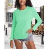 imageMAGCOMSEN Womens LongSleeve CrewNeck Cotton TShirt ClassicFit Shirt Soft Breathable Casual Tee Basic TopsMint Green
