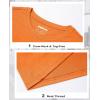 imageMAGCOMSEN Womens LongSleeve CrewNeck Cotton TShirt ClassicFit Shirt Soft Breathable Casual Tee Basic TopsOrange