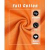 imageMAGCOMSEN Womens LongSleeve CrewNeck Cotton TShirt ClassicFit Shirt Soft Breathable Casual Tee Basic TopsOrange