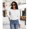 imageMAGCOMSEN Womens LongSleeve CrewNeck Cotton TShirt ClassicFit Shirt Soft Breathable Casual Tee Basic TopsWhite