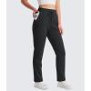 imageMAGCOMSEN Womens Sherpa Lined Sweatpants Winter Warm Fleece Pants Water Resistant Thermal Pants for Lounge Outdoor SnowBlack