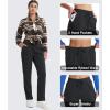 imageMAGCOMSEN Womens Sherpa Lined Sweatpants Winter Warm Fleece Pants Water Resistant Thermal Pants for Lounge Outdoor SnowBlack