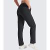 imageMAGCOMSEN Womens Sherpa Lined Sweatpants Winter Warm Fleece Pants Water Resistant Thermal Pants for Lounge Outdoor SnowBlack
