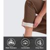 imageMAGCOMSEN Womens Sherpa Lined Sweatpants Winter Warm Fleece Pants Water Resistant Thermal Pants for Lounge Outdoor SnowBrown