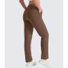 imageMAGCOMSEN Womens Sherpa Lined Sweatpants Winter Warm Fleece Pants Water Resistant Thermal Pants for Lounge Outdoor SnowBrown