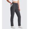 imageMAGCOMSEN Womens Sherpa Lined Sweatpants Winter Warm Fleece Pants Water Resistant Thermal Pants for Lounge Outdoor SnowDark Grey