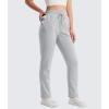 imageMAGCOMSEN Womens Sherpa Lined Sweatpants Winter Warm Fleece Pants Water Resistant Thermal Pants for Lounge Outdoor SnowLight Grey