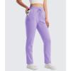 imageMAGCOMSEN Womens Sherpa Lined Sweatpants Winter Warm Fleece Pants Water Resistant Thermal Pants for Lounge Outdoor SnowTaro Purple