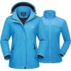 imageMAGCOMSEN Womens 3 in 1 Ski Jacket Water Resistant Winter Snow Coat Warm Fleece Lined Windproof Hiking Rain OutwearMoonorchid