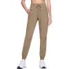 imageMAGCOMSEN Womens Hiking Pants Lightweight Quick Dry Water Resistant Joggers with Pockets Athletic Travel OutdoorKhaki