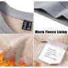 imageMAGCOMSEN Mens Sherpa Lined Sweatshirts Fleece Pullover Basic Tops Warm Crewneck Winter SweatshirtLight Khaki