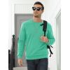 imageMAGCOMSEN Mens Sherpa Lined Sweatshirts Fleece Pullover Basic Tops Warm Crewneck Winter SweatshirtMint Green