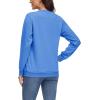 imageMAGCOMSEN Womens Fleece Lined Sweatshirt Crewneck Cotton Pullover Fall Casual Long Sleeve Warm TopsAzure