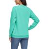 imageMAGCOMSEN Womens Fleece Lined Sweatshirt Crewneck Cotton Pullover Fall Casual Long Sleeve Warm TopsMint Green