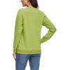 imageMAGCOMSEN Womens Fleece Lined Sweatshirt Crewneck Cotton Pullover Fall Casual Long Sleeve Warm TopsOlive Green