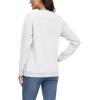 imageMAGCOMSEN Womens Fleece Lined Sweatshirt Crewneck Cotton Pullover Fall Casual Long Sleeve Warm TopsWhite