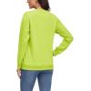 imageMAGCOMSEN Womens Fleece Lined Sweatshirt Crewneck Cotton Pullover Fall Casual Long Sleeve Warm TopsYellow Green
