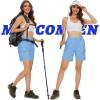 imageMAGCOMSEN Womens 7quot Hiking Golf Shorts 6 Pockets Lightweight Quick Dry Outdoor Casual Cargo Shorts Water ResistantAzure