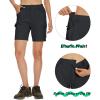 imageMAGCOMSEN Womens 7quot Hiking Golf Shorts 6 Pockets Lightweight Quick Dry Outdoor Casual Cargo Shorts Water ResistantBlack