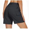 imageMAGCOMSEN Womens 7quot Hiking Golf Shorts 6 Pockets Lightweight Quick Dry Outdoor Casual Cargo Shorts Water ResistantBlack