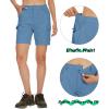 imageMAGCOMSEN Womens 7quot Hiking Golf Shorts 6 Pockets Lightweight Quick Dry Outdoor Casual Cargo Shorts Water ResistantLight Blue