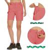 imageMAGCOMSEN Womens 7quot Hiking Golf Shorts 6 Pockets Lightweight Quick Dry Outdoor Casual Cargo Shorts Water ResistantPeach Pink